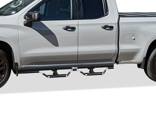 iBot Power Drop Steps for Silverado Sierra 2022-2024 Extended Cab Automatic - Robotic Retractable Running Boards, Stainl